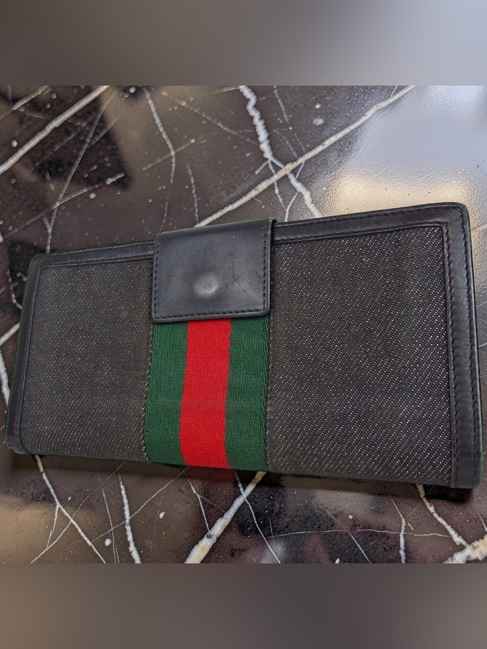 GUCCI Sherry Line Denim Continental Wallet 😍❤️‍🔥 - Picture 3 of 16